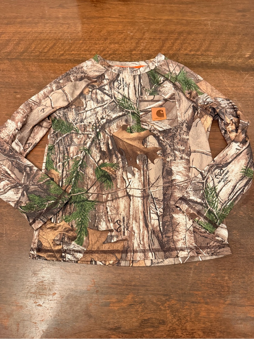 Carhartt Kids' Long-Sleeve Camo Shirt - Brown/Green
